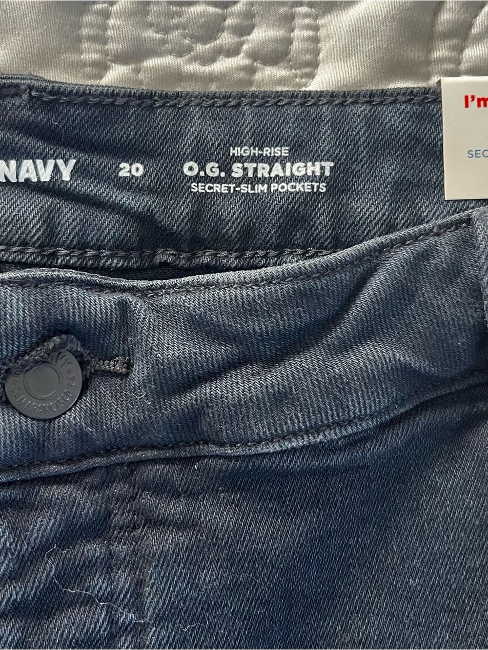 Old Navy High-Waisted O.G. Straight Button-Fly Cut-Off Jeans - Picture 6 of 7